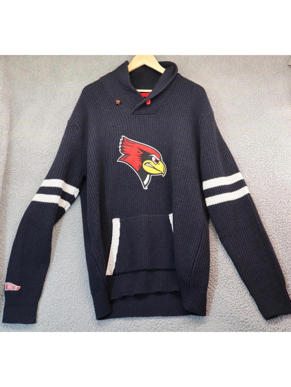 Illinois State Redbirds Sweater Men Medium Hoodie Wool Shawl